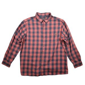 Solaris‎ Button Up Shirt Mens 3XT Red Plaid Excellent Long Sleeve Tall